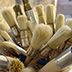 Brushes with natural bristles.
