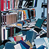 Northridge earthquake, Santa Monica Main Library, Reference Department, first floor, January 17, 1994.