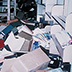 Northridge earthquake, Santa Monica Main Library, second-floor closed stacks, January 17, 1994.