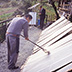 Today sheets of handmade Japanese papers are still brushed onto boards to dry in the sun.