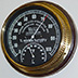 A dial hygrometer and thermometer can provide a 