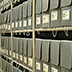 Acid-free, lignin-free document storage boxes provide support and protection to manuscript collections.