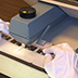 A densitometer is used to determine the density of an image or film base during quality control.